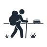 Solo travellers motif icon