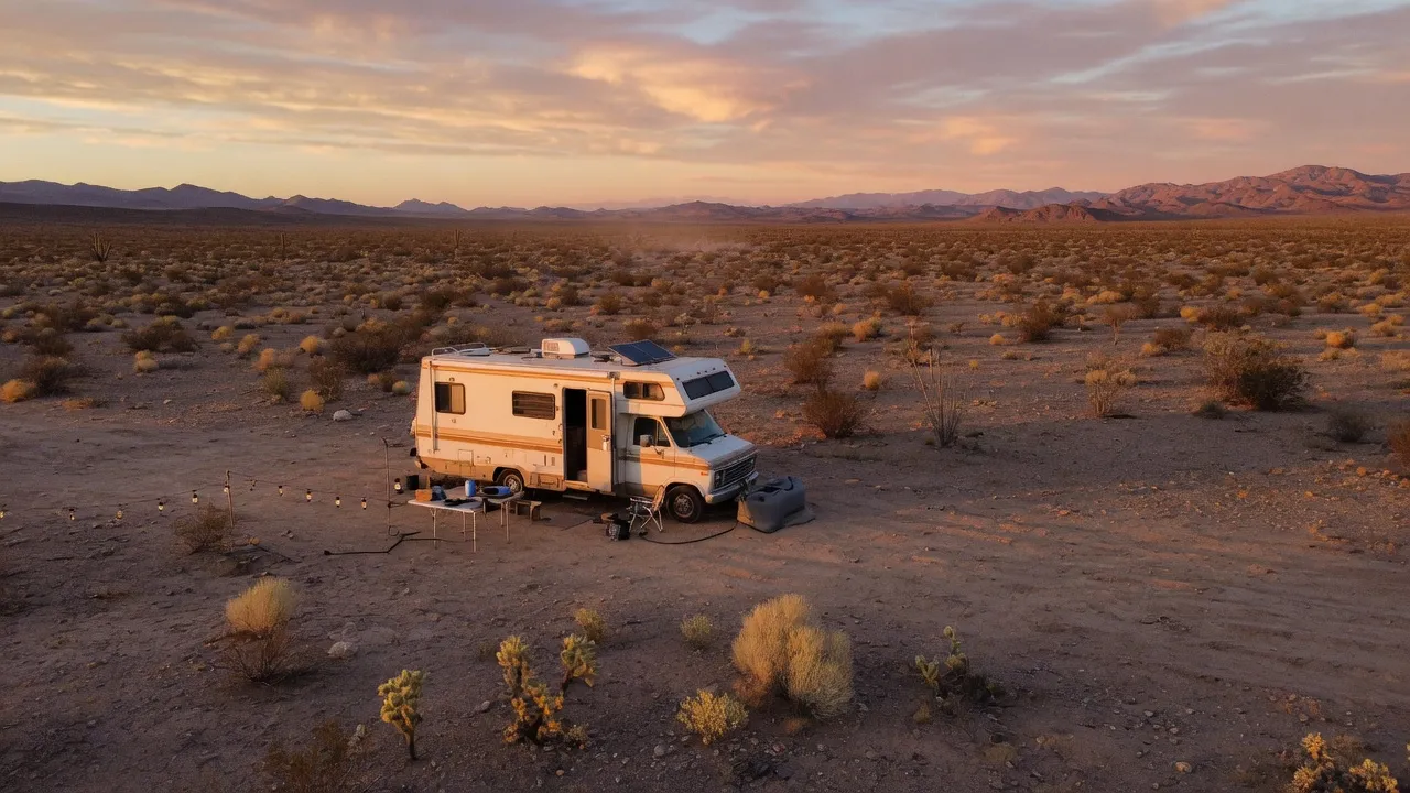 RV boondocking mega-guide — BLM, dispersed, water + power off-grid