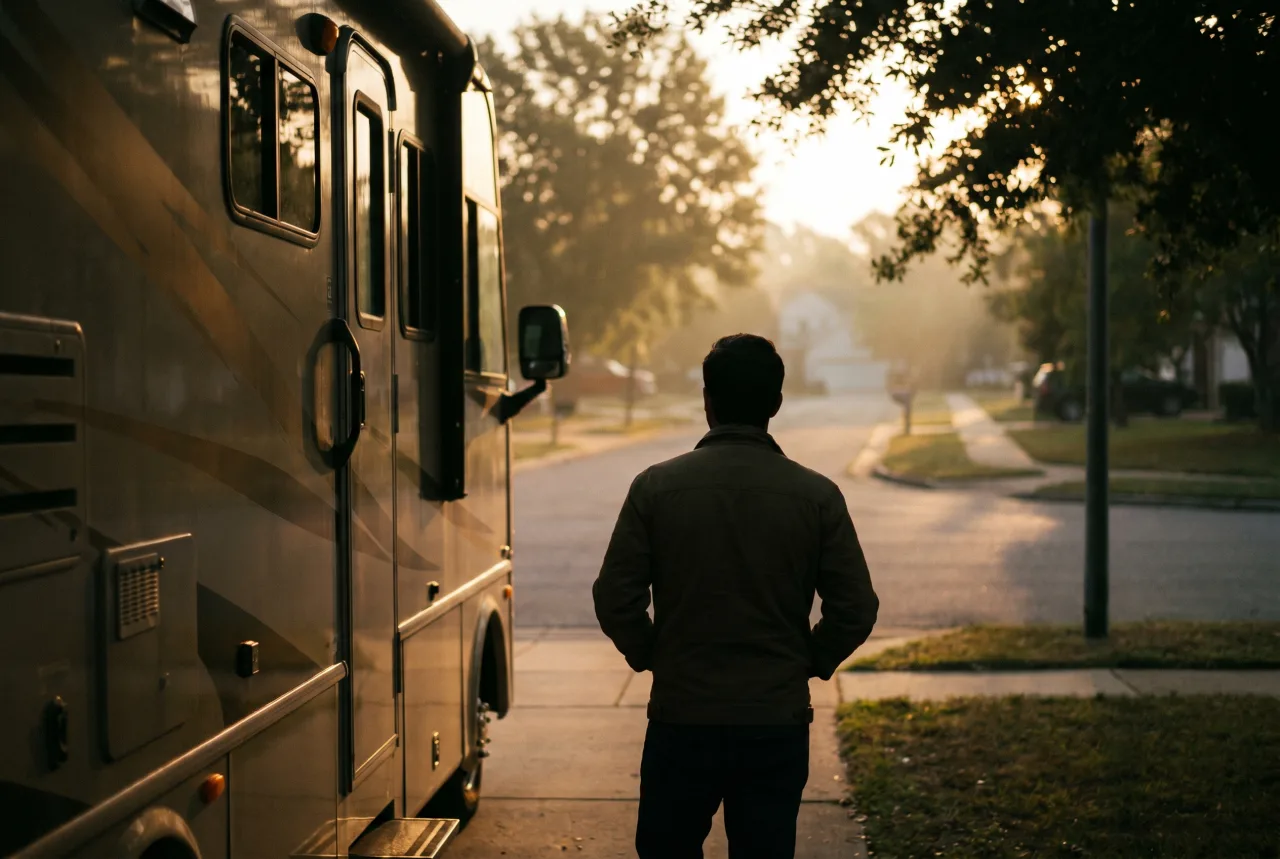 RV owner standing beside their rig, ready to host on PickRV in Florida
