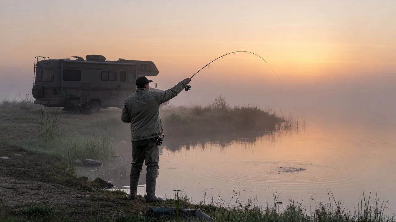 Anglers — RV trip scene