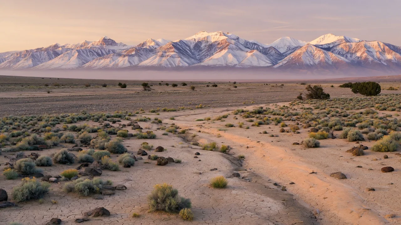 High-desert sage flats below Great Basin peaks, Nevada