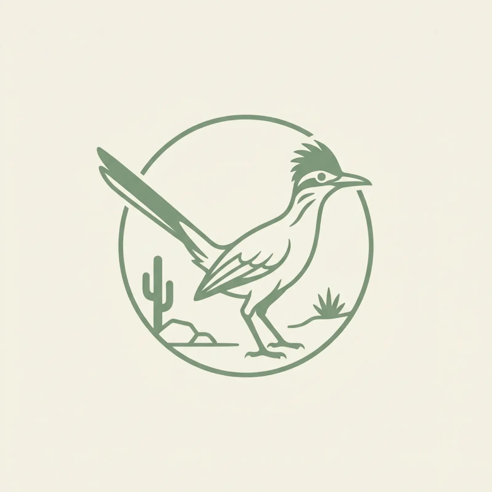 Arizona state mascot illustration — saguaro and roadrunner