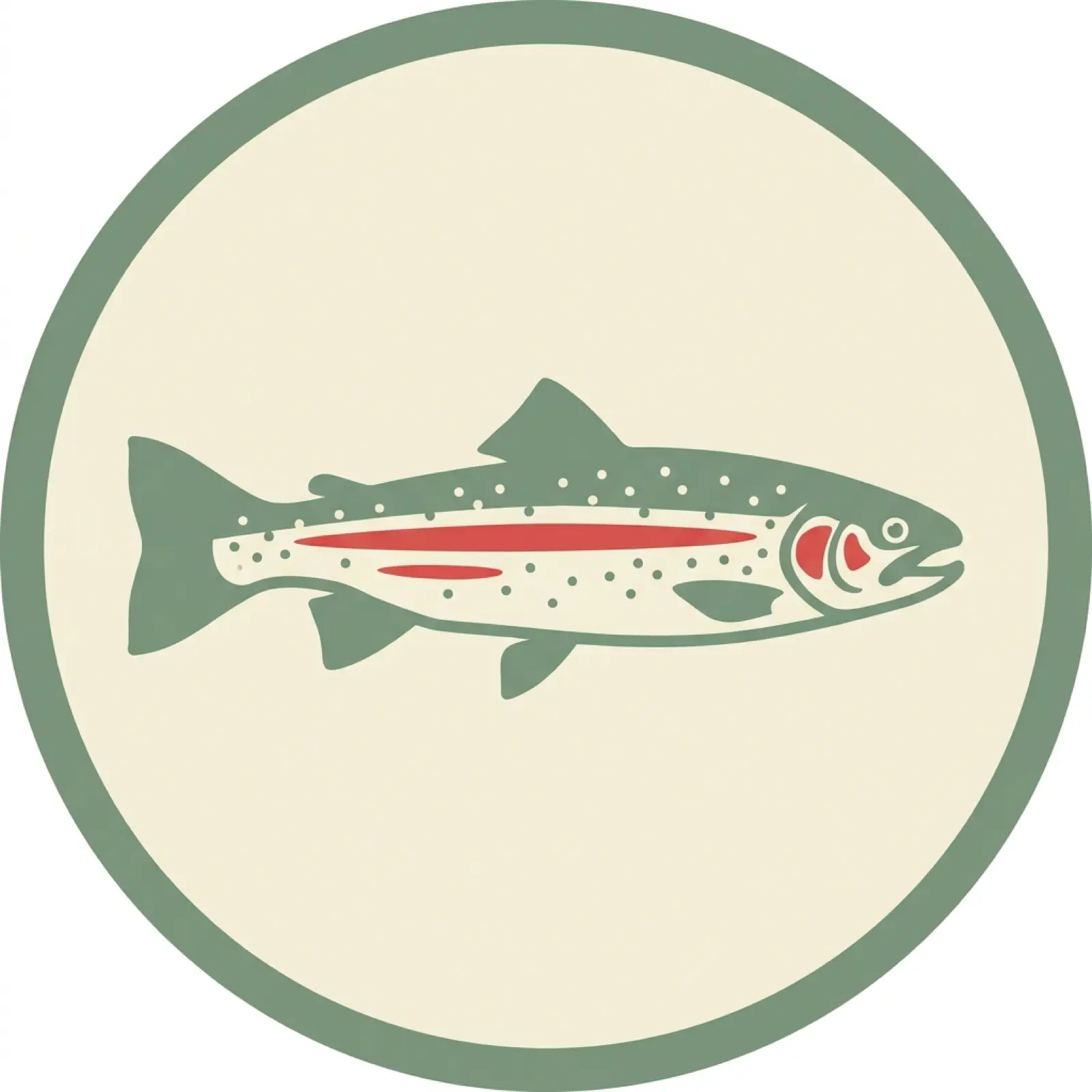 Idaho state mascot illustration — cutthroat trout