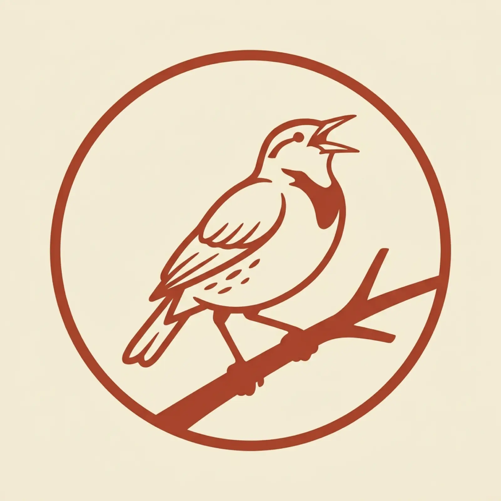 North Dakota state mascot illustration — western meadowlark