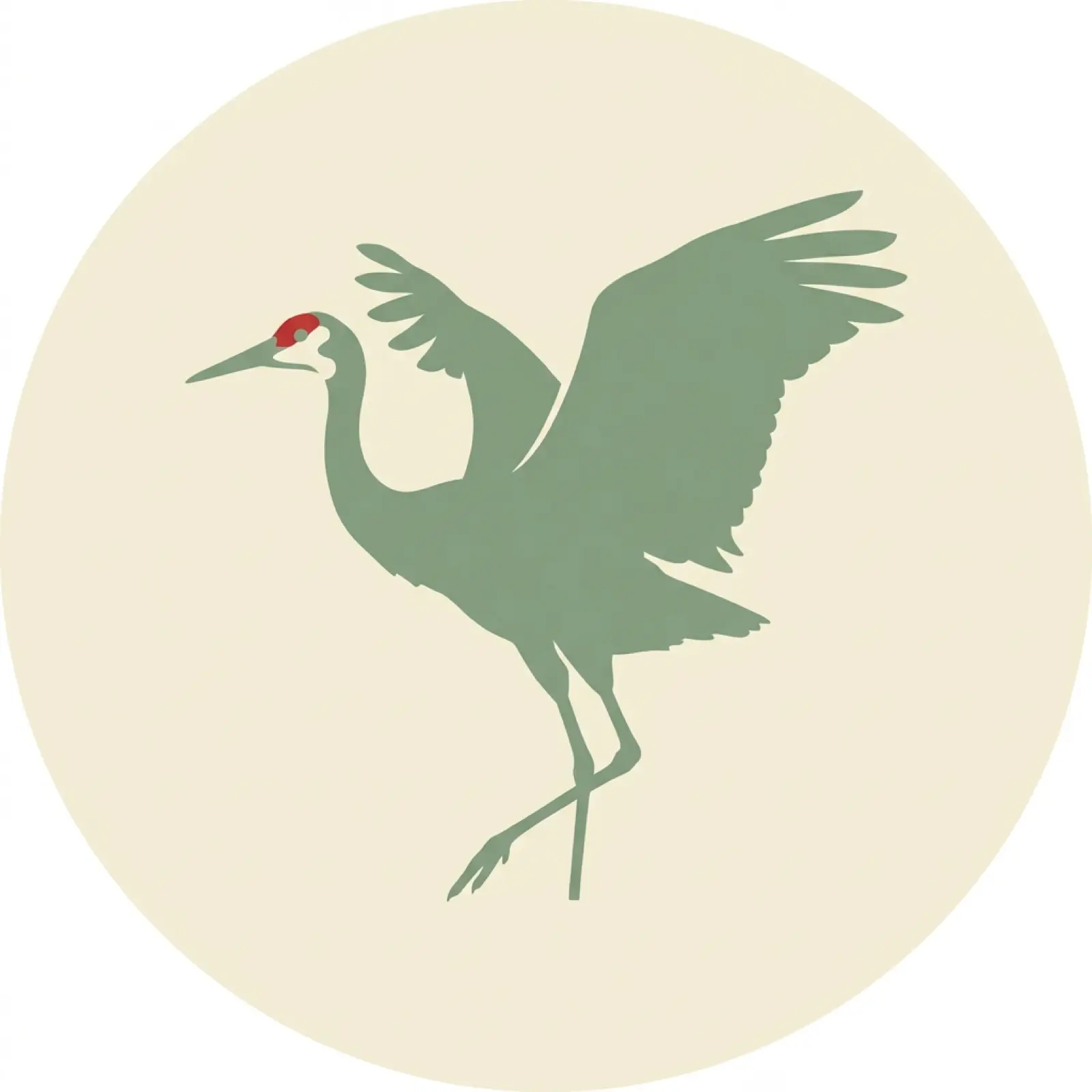 Nebraska state mascot illustration — sandhill crane