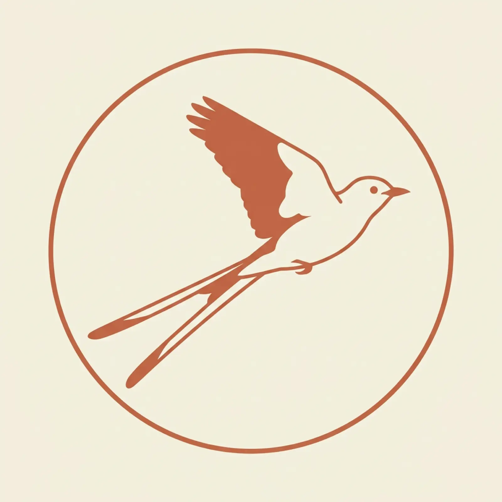 Oklahoma state mascot illustration — scissor-tailed flycatcher