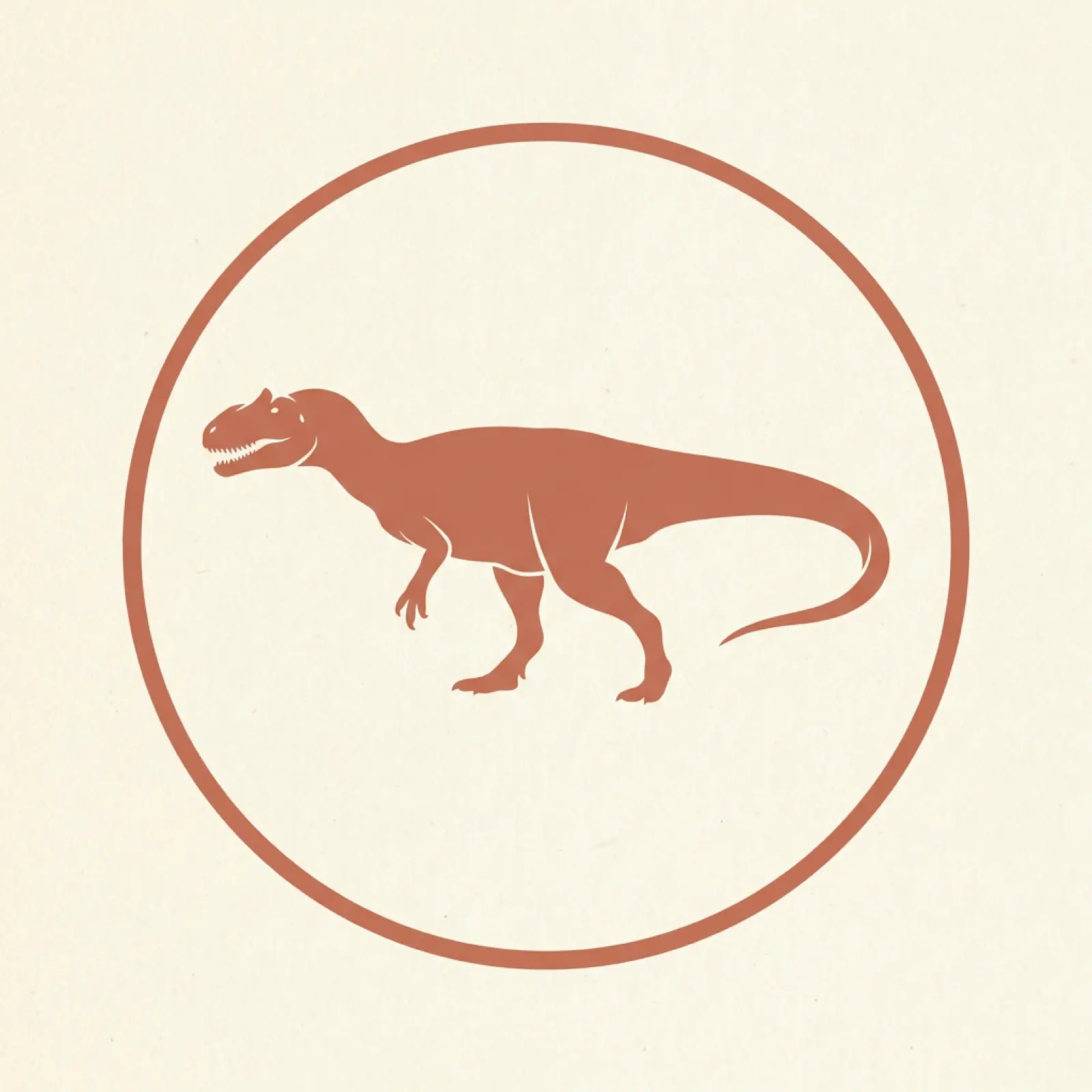 Utah state mascot illustration — allosaurus fossil