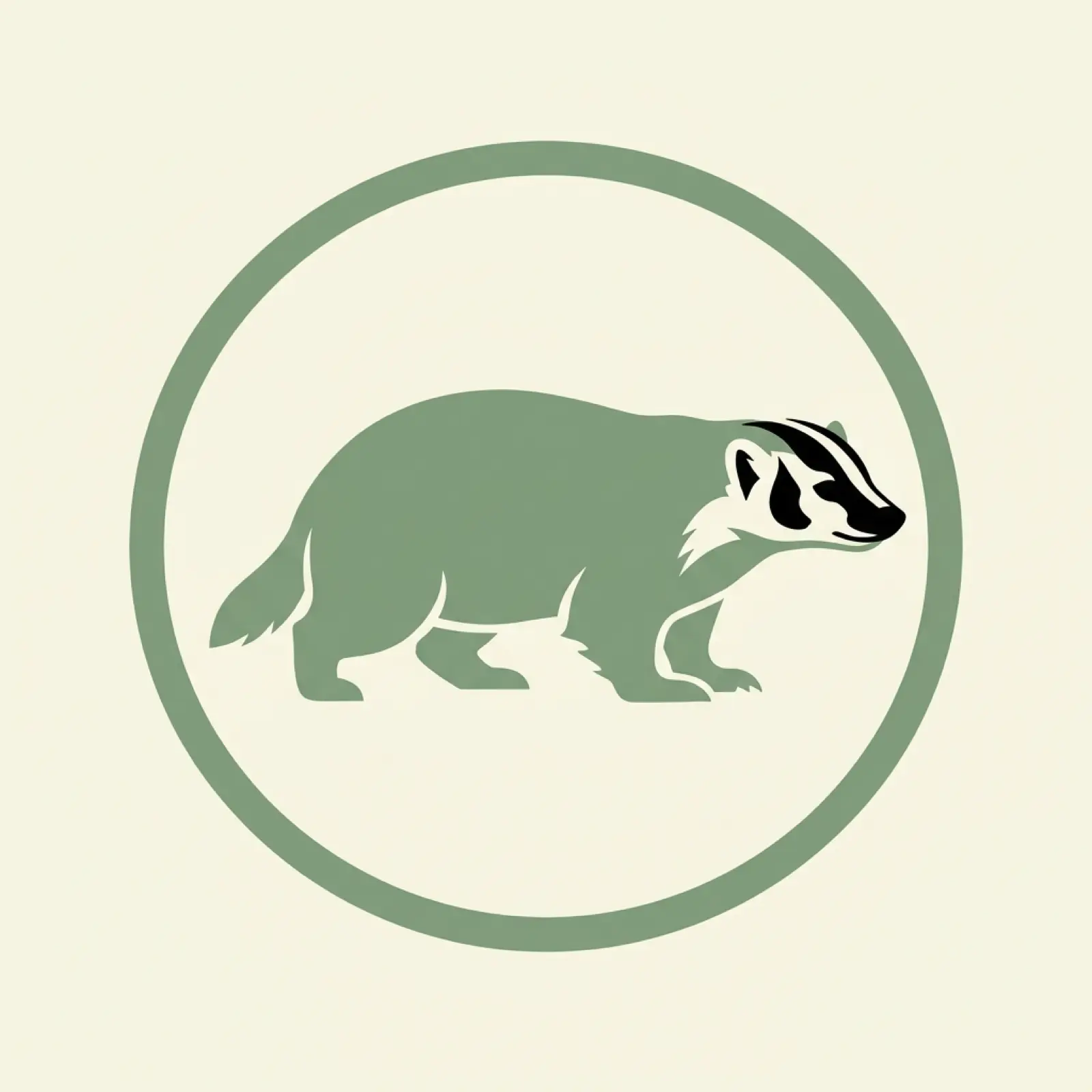 Wisconsin state mascot illustration — american badger