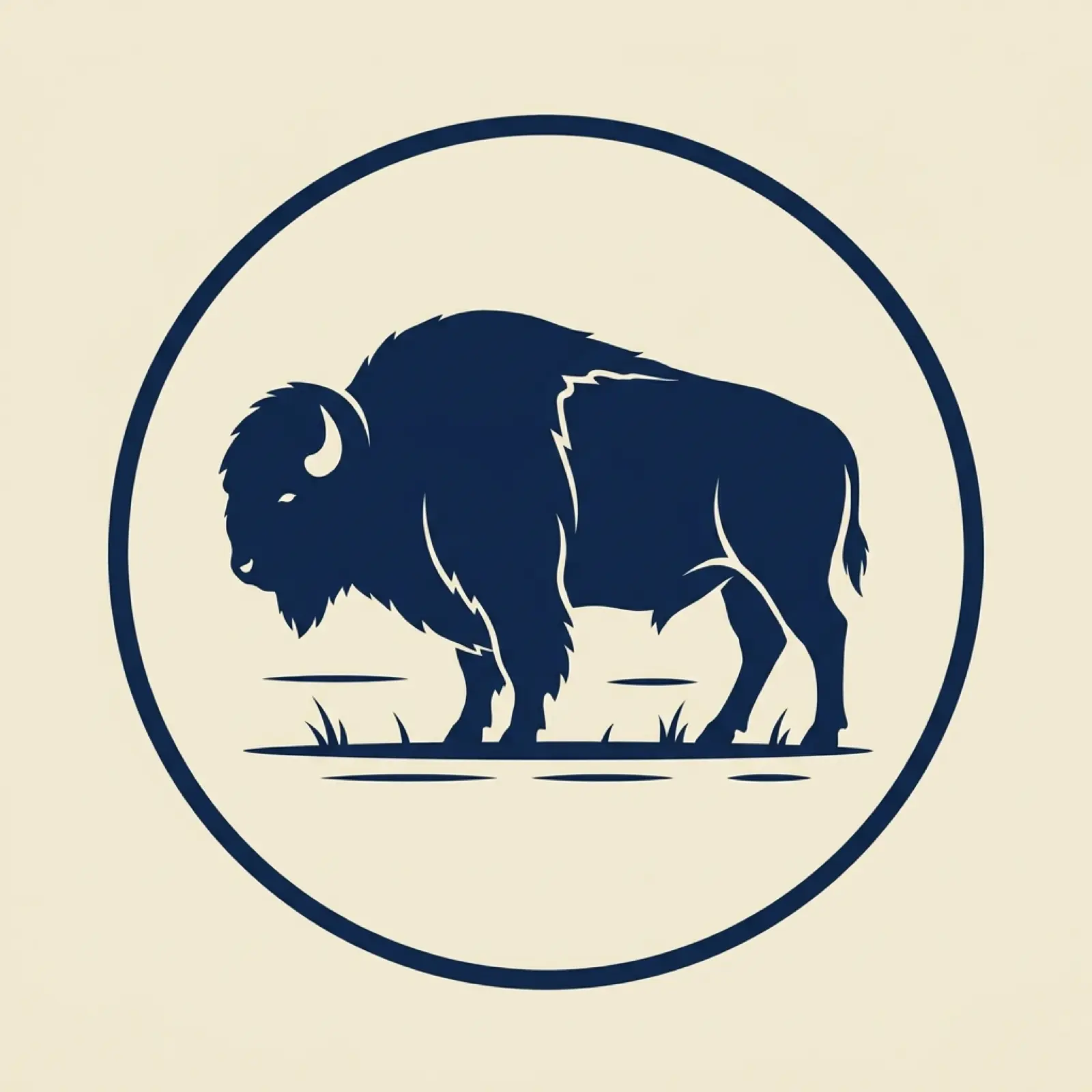 Wyoming state mascot illustration — american bison