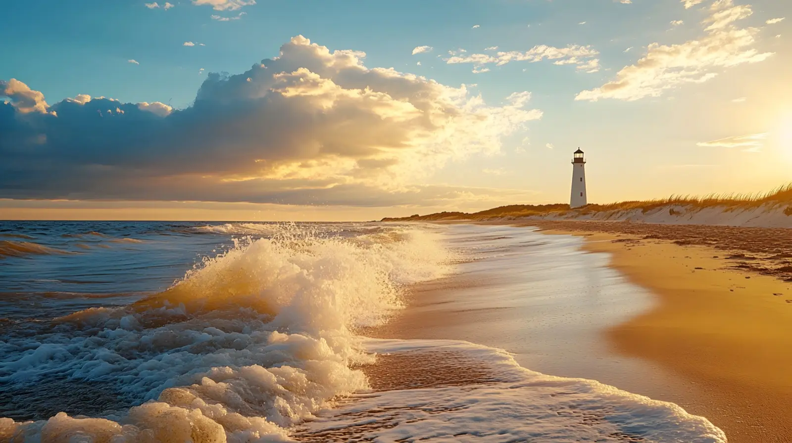 Cape Henlopen lighthouse on the Delaware coast