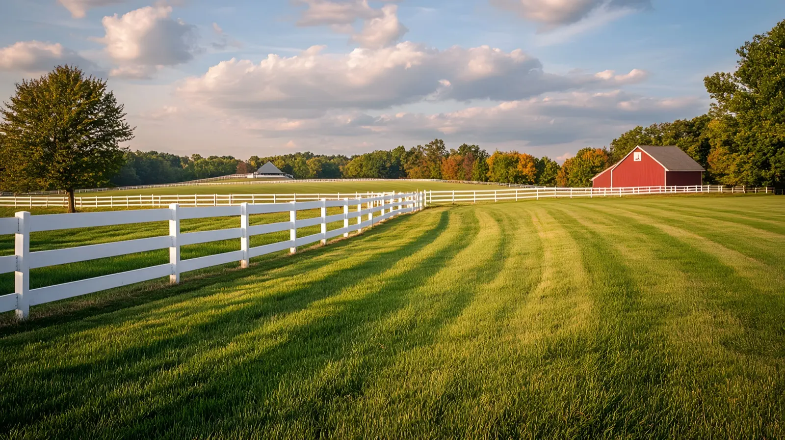 Rolling farmland across Delaware horse country