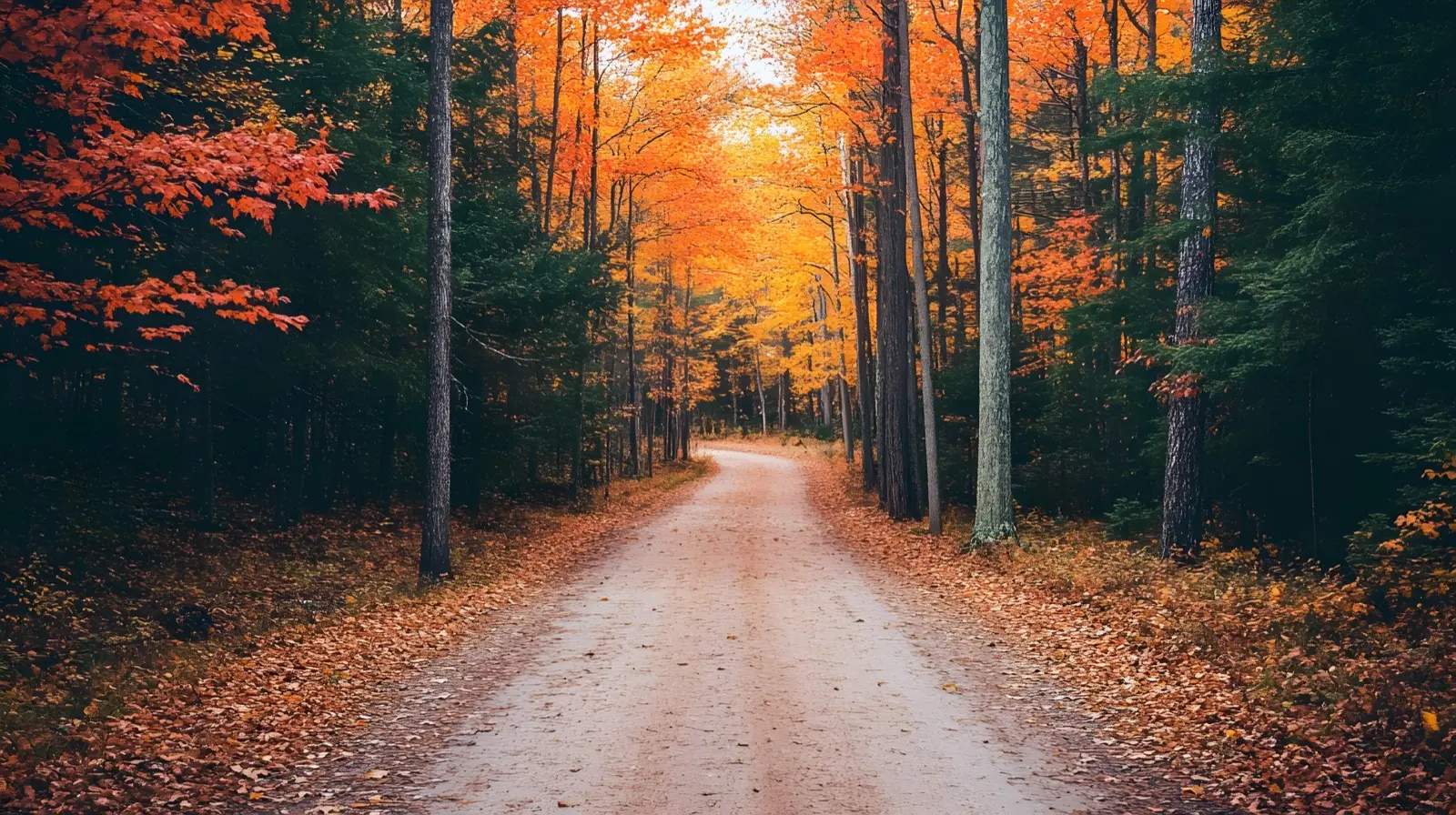 Upper Peninsula forest in full autumn color, Michigan