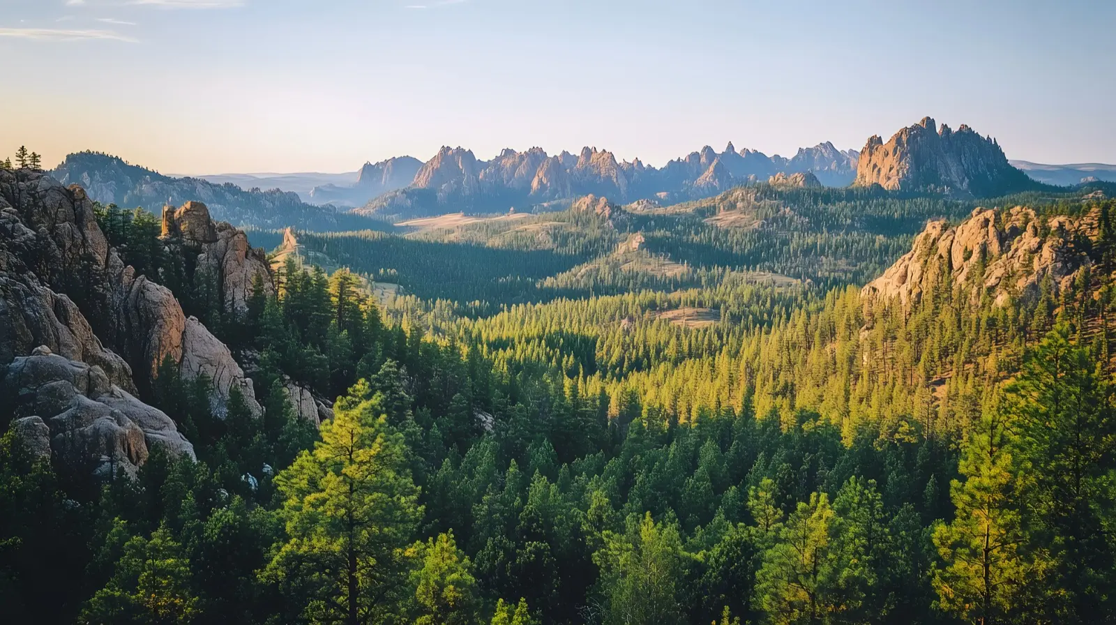 Forested peaks of the Black Hills, South Dakota