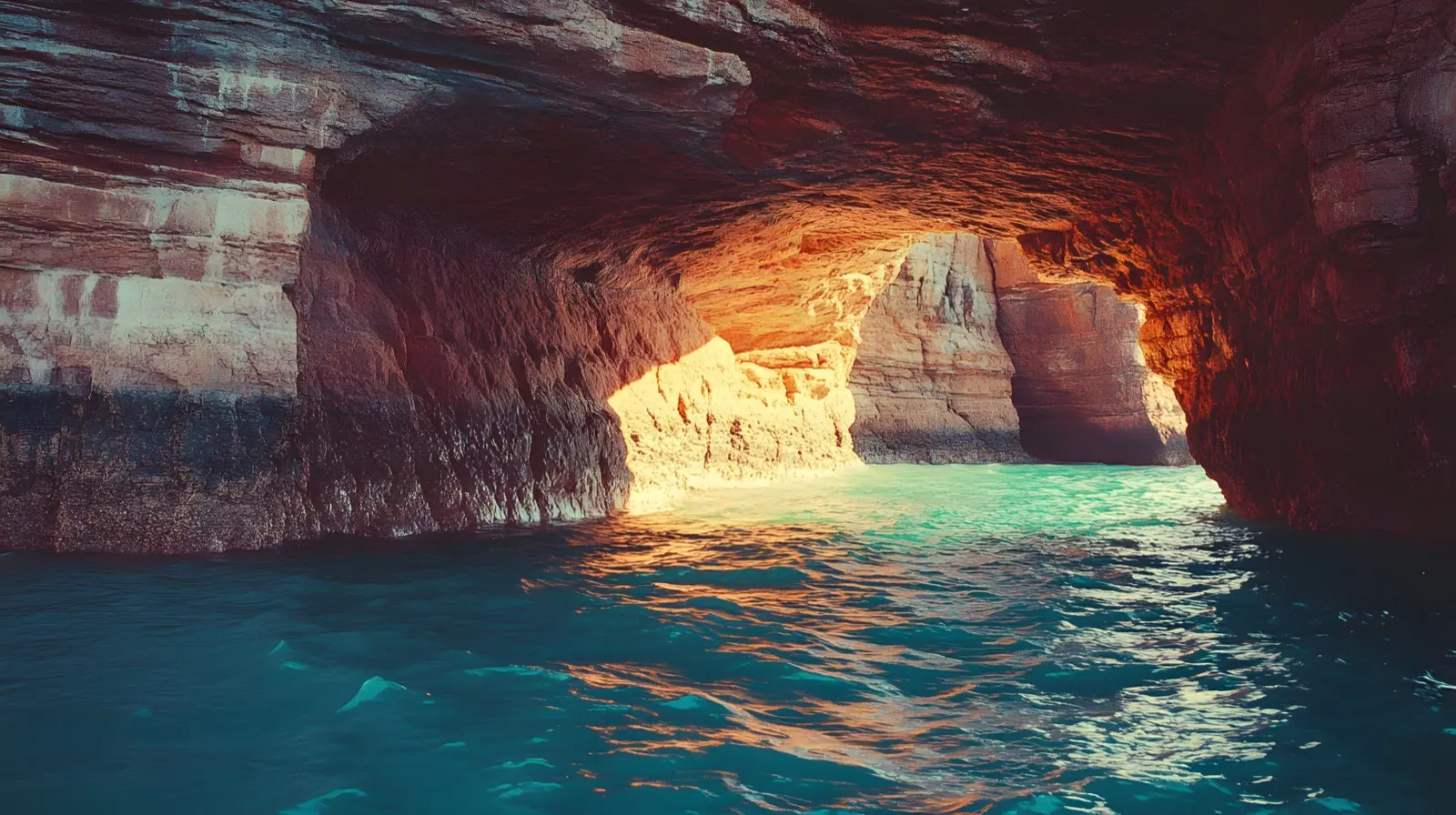 Lake Superior sea caves at the Apostle Islands, Wisconsin